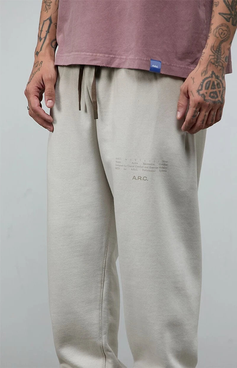 A.R.C. Vintage Khaki Heavyweight Fleece Baggy Sweatpants