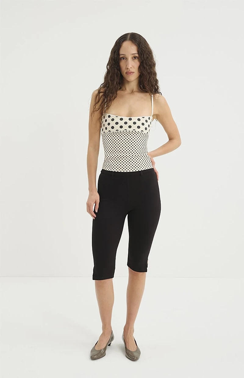 Miaou Black & White Polka Dot Stella Tank Top