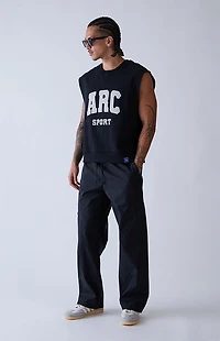 A.R.C. Black Sport Cut Off Muscle Crew Neck Sweatshirt