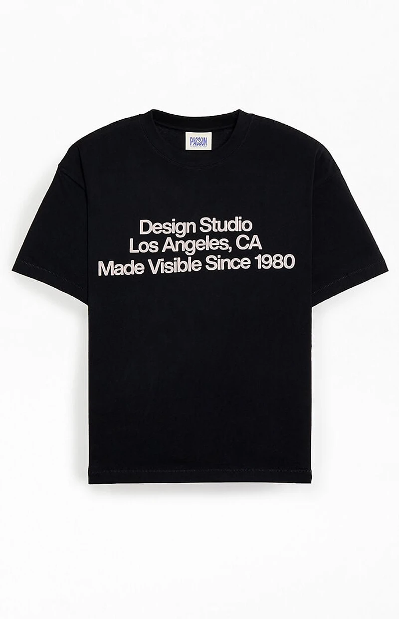 Pacsun Black Design Studio Oversized T-Shirt
