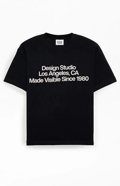 Pacsun Black Design Studio Oversized T-Shirt