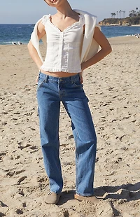 John Galt Medium Indigo Carpenter Dad Jeans