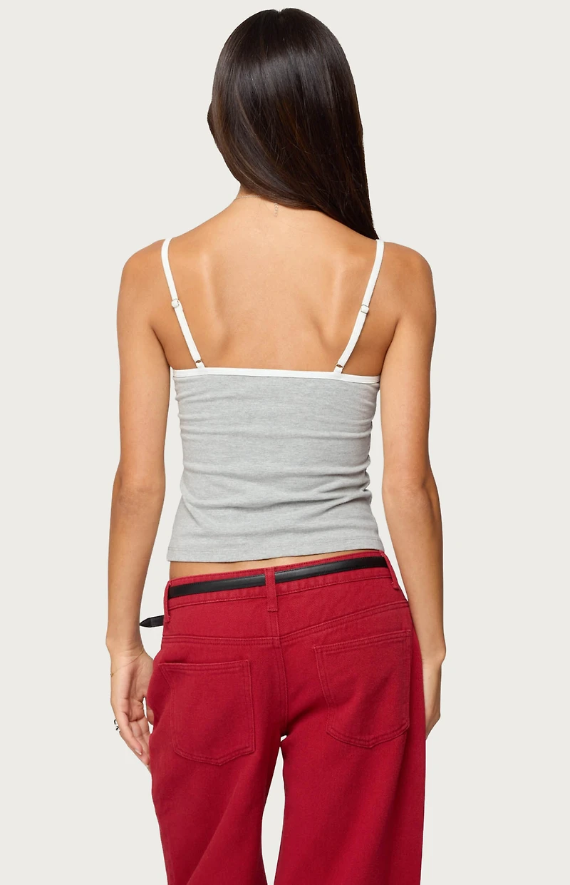 Edikted Rhoda Contrast Polka Dot Tank Top