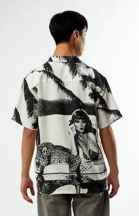Duvin Design Pool Cat Linen Camp Shirt