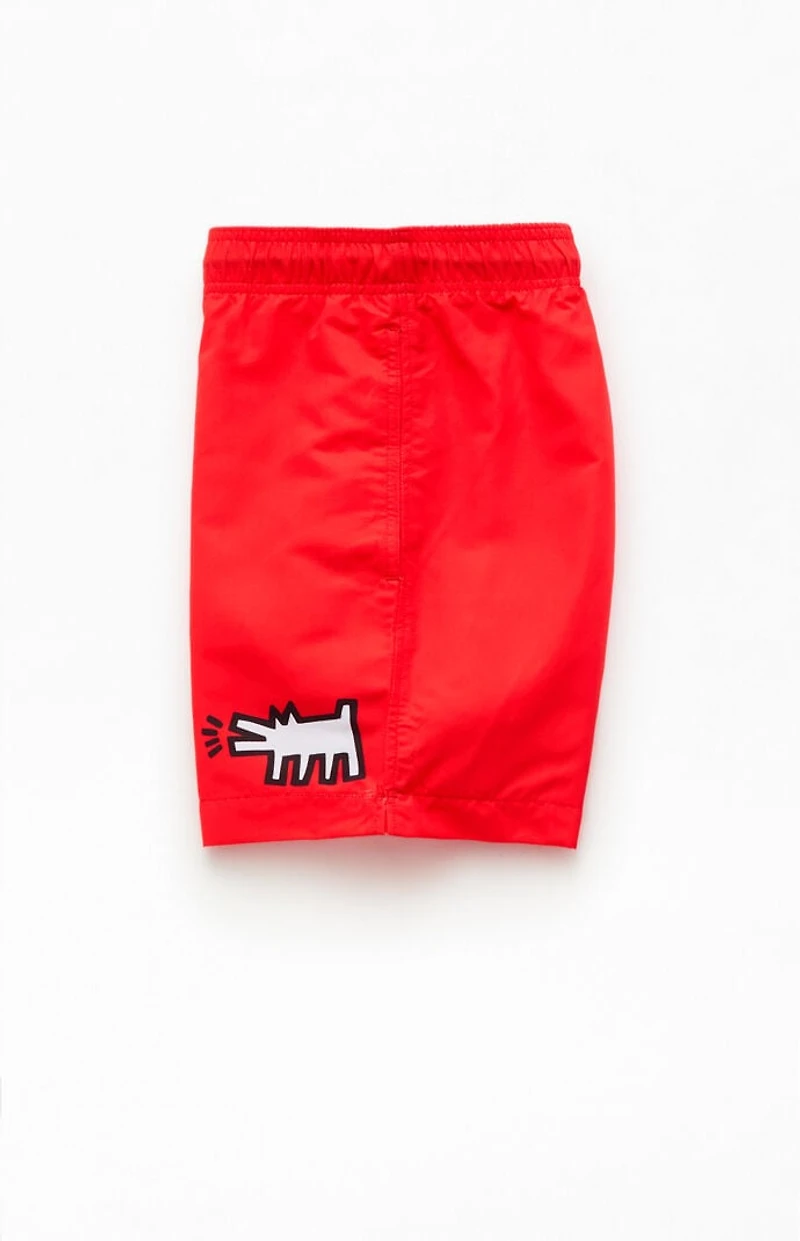 Ripple Junction Keith Haring Dog 4.5" Swim Trunks