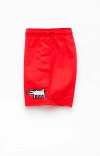 Ripple Junction Keith Haring Dog 4.5" Swim Trunks