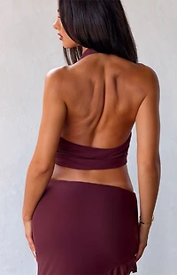 Tiger Mist Diamante Halter Top