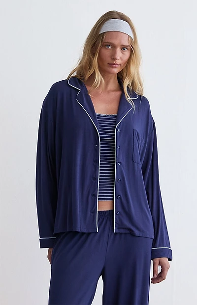 PS GOODNIGHT Long Sleeve Button Up Pajama Shirt