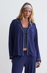 PS GOODNIGHT Long Sleeve Button Up Pajama Shirt