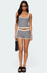 Edikted Saylor Striped Knit Shorts