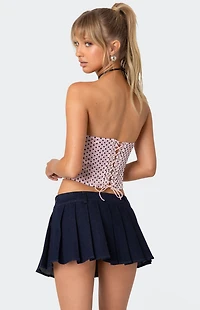 Edikted Polka Dot Satin Corset