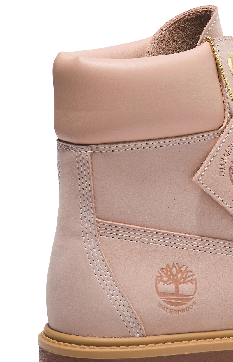 Timberland Women's Tan Stone Street 6inch Lace-Up Waterproof Boots