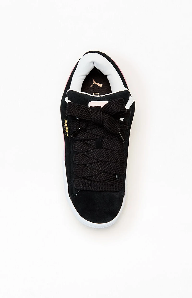 Puma Women's Black & Pink Suede XL Sneakers