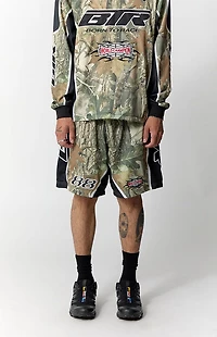 Pacsun Camo Mesh Embroidered Shorts