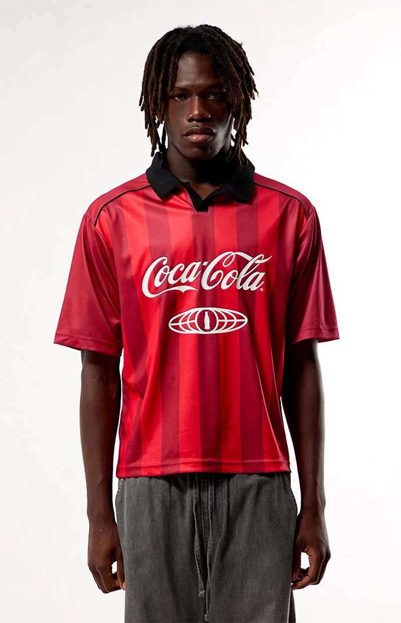 Coca Cola by Pacsun Sport Tek Short Sleeve Soccer Jersey