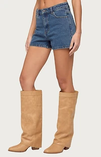 Edikted Milena High Rise Denim Shorts