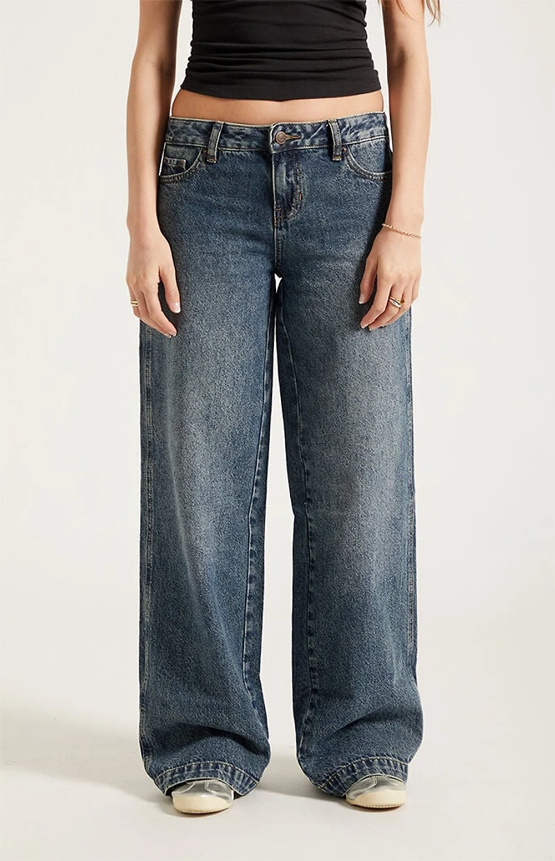 Pacsun Casey Low Rise Baggy Jeans Dark Indigo Tint