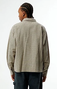 Pacsun Plaid Cropped Flannel Long Sleeve Shirt