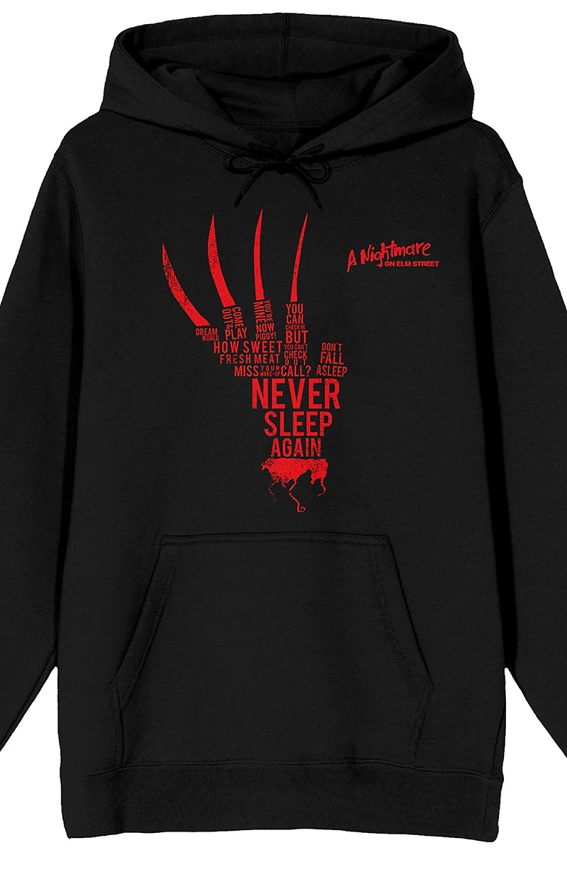 Nightmare on Elm Street Never Sleep Again Hoodie