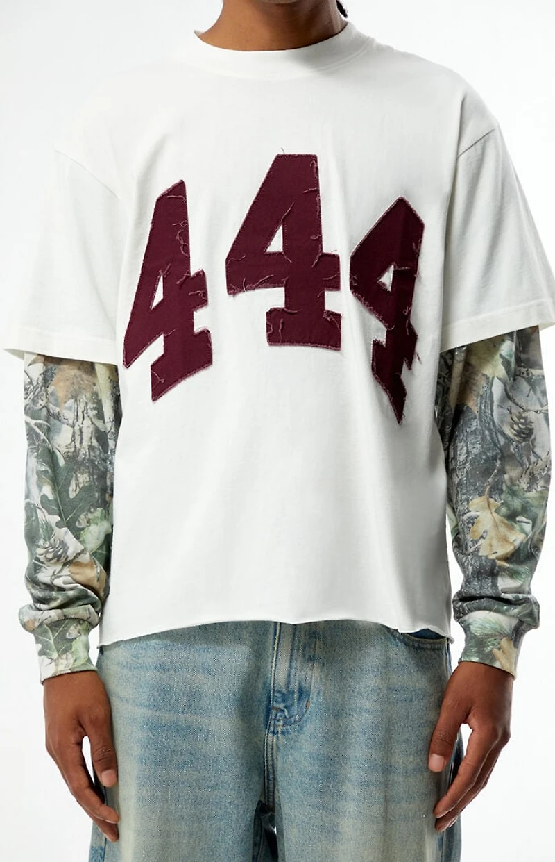 Pacsun 444 Camo Cropped 2fer Long Sleeve T-Shirt