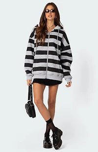 Edikted Maritza Oversized Zip Up Hoodie