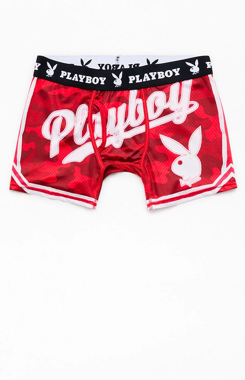 Playboy By PacSun Red Camo Varsity Boxer Briefs