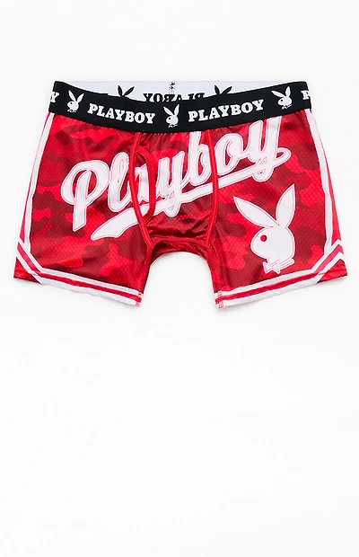 Playboy By PacSun Red Camo Varsity Boxer Briefs