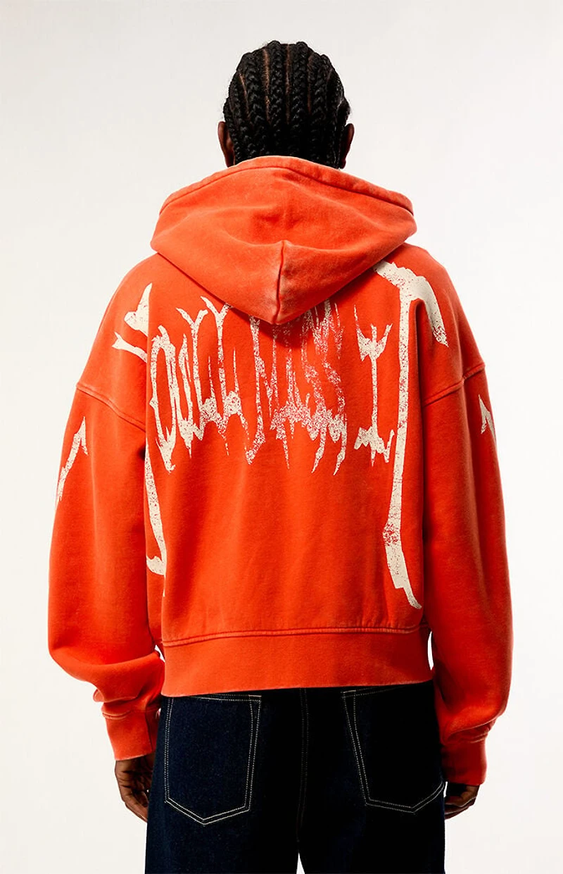 Pacsun Orange Don't Blink You'll Miss It Full Zip Hoodie