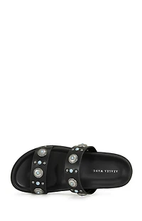 AZALEA WANG Women's Storge Black Flat Sandals