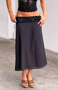 Tiger Mist Sasha Crochet Midi Skirt
