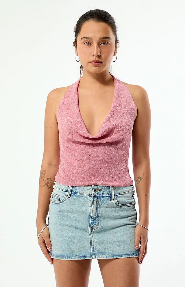 Beverly and Beck Athena Halter Sweater