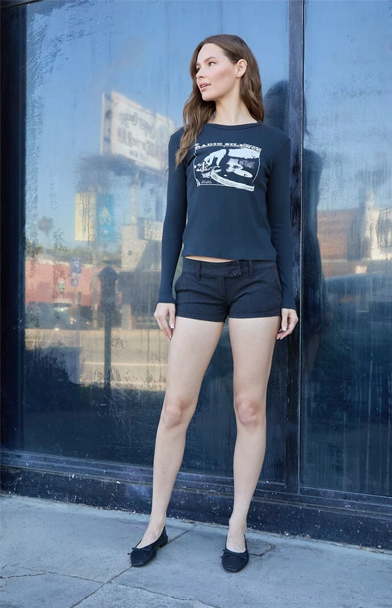 John Galt Black Radio Silence Long Sleeve T-Shirt