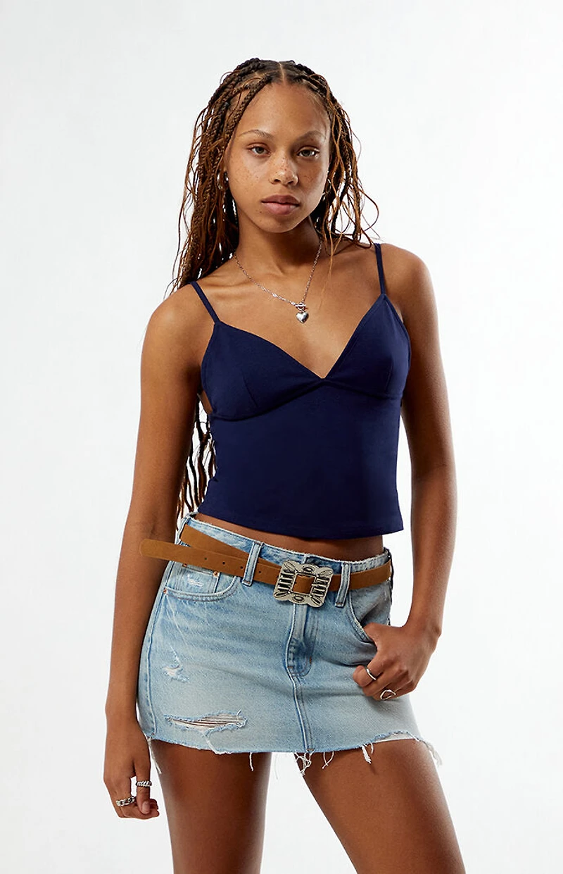 Your Favorite Dana Trim V Neck Cami Top