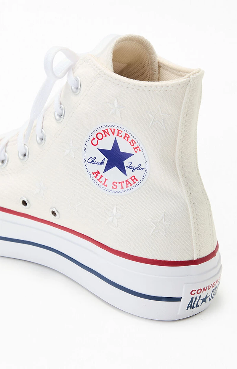 Converse Women's White Stars Chuck Taylor All Star Lift High Top Sneakers
