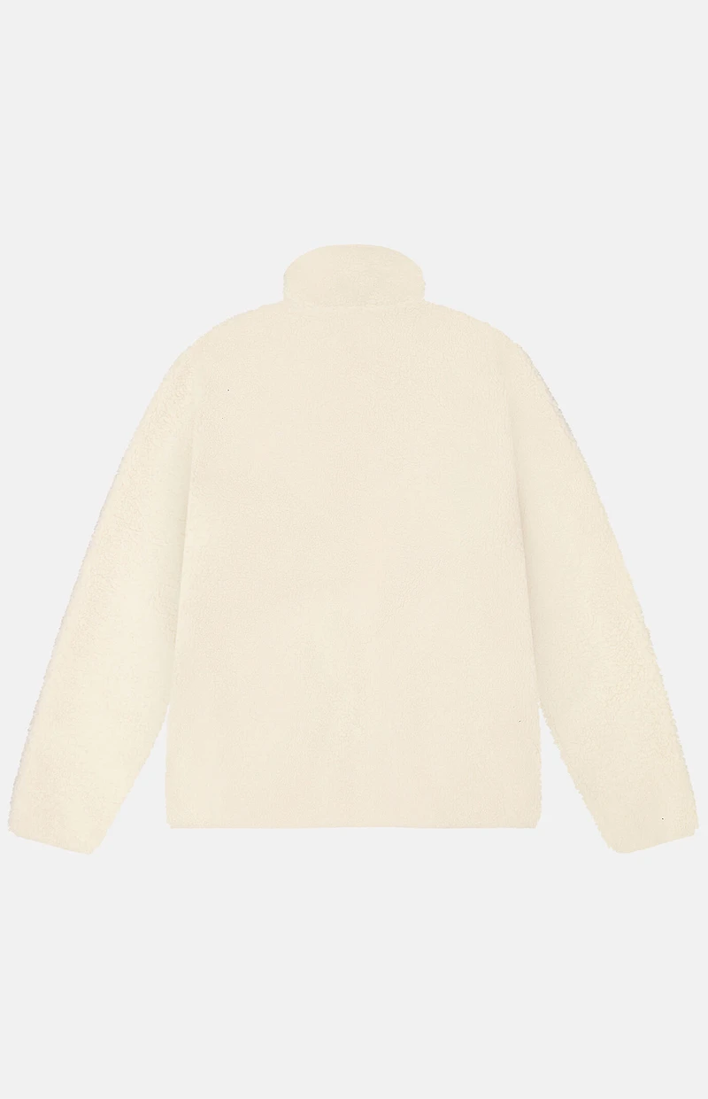 WeSC Moritz Cream Faux Shearling Jacket