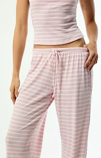 Your Favorite Pink & White Lounge Striped Baggy Pants