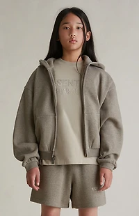 Fear of God ESSENTIALS Kids Homestead Heather Full Zip Fleece Hoodie