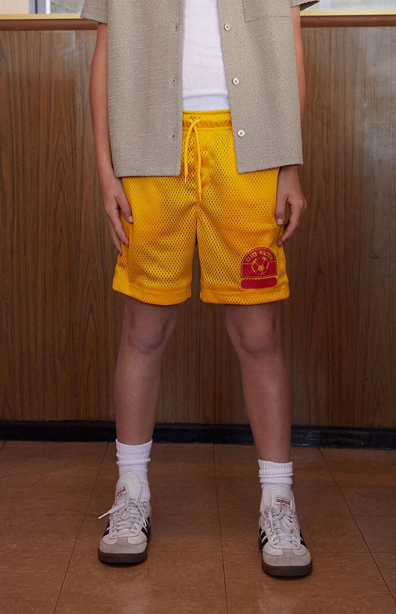 Pacsun Kids Club Pac Gold Mesh Soccer Shorts