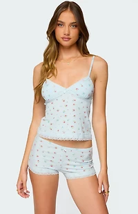 Edikted Aurea Lacey Floral Tank Top