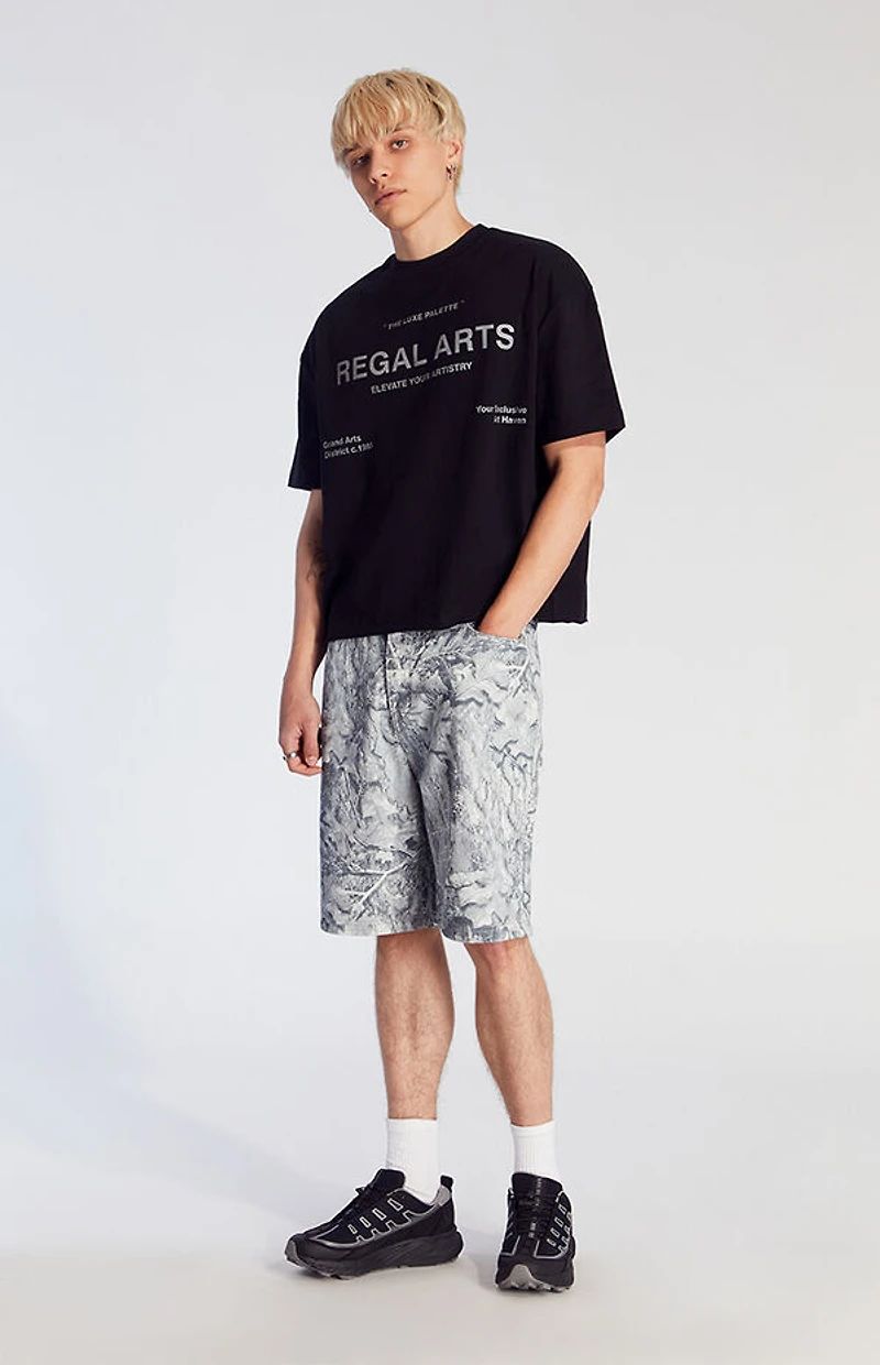 Pacsun Backwoods Light Camo Tree Denim Baggy Shorts