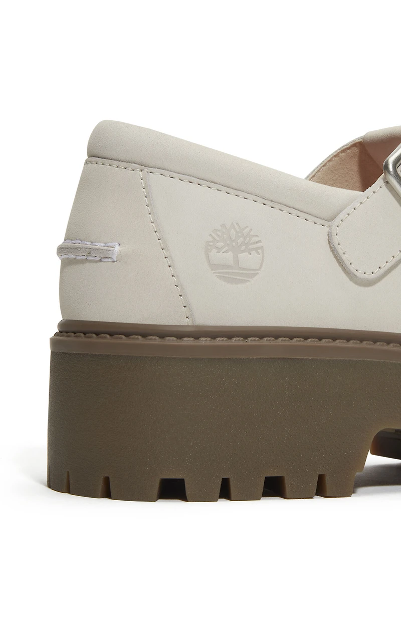 Timberland Women's Natural Nubuck Stone Street Buckle Mary Jane Shoes