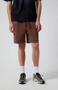 Pacsun Brown Fleece Volley Sweat Shorts