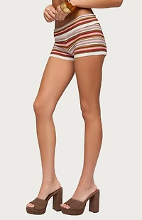 Edikted Eisley Striped Foldover Shorts