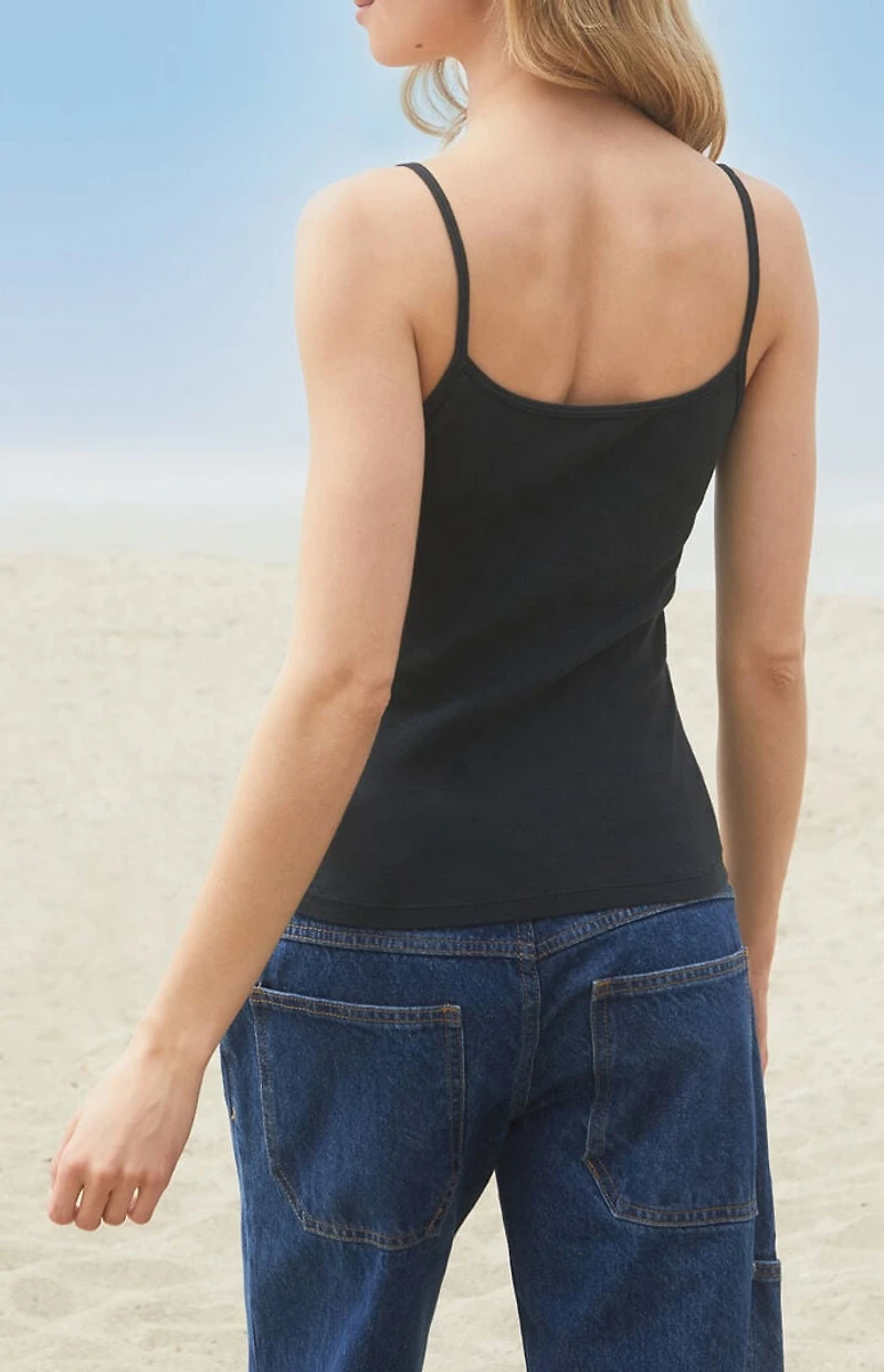 John Galt Black Lorene Tank Top