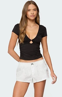 Edikted Burkley Keyhole Gathered Top