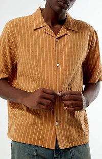 Pacsun Striped Pointelle Camp Shirt