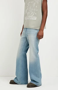 Pacsun Jordan Baggy Bootcut Jeans Medium Blue