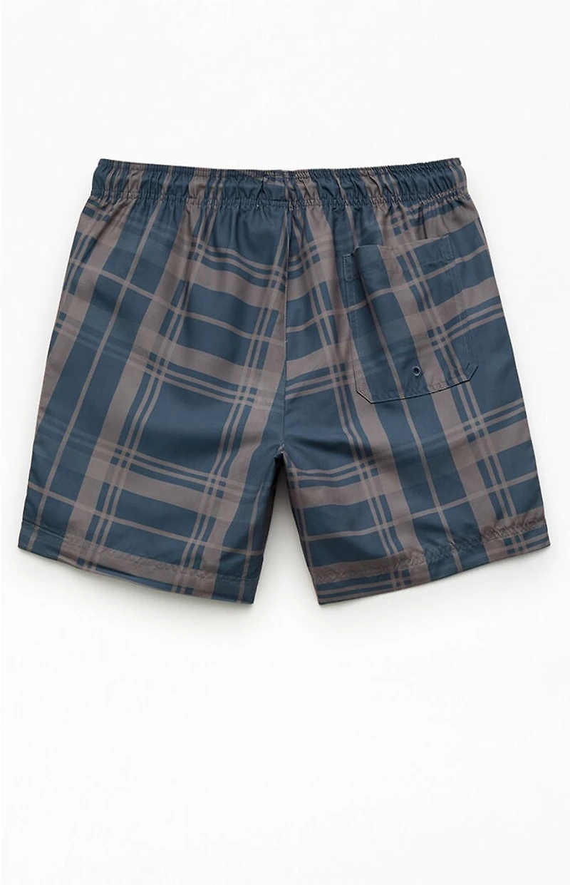 Pacsun Plaid Collegiate 6.5" Swim Trunks