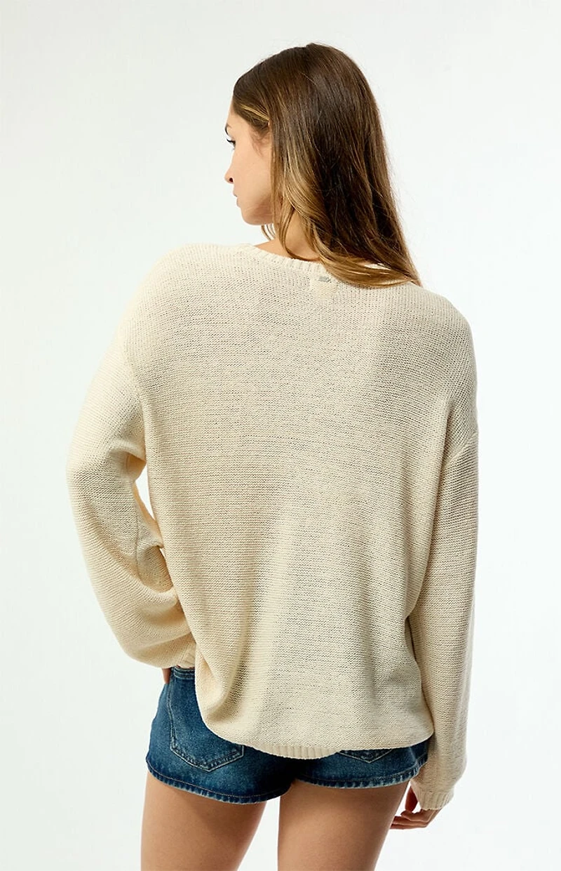 Billabong Soft Wave Textured Floral Sweater