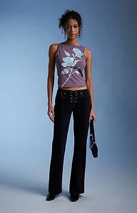 Third Charm Rose High Neck Tank Top